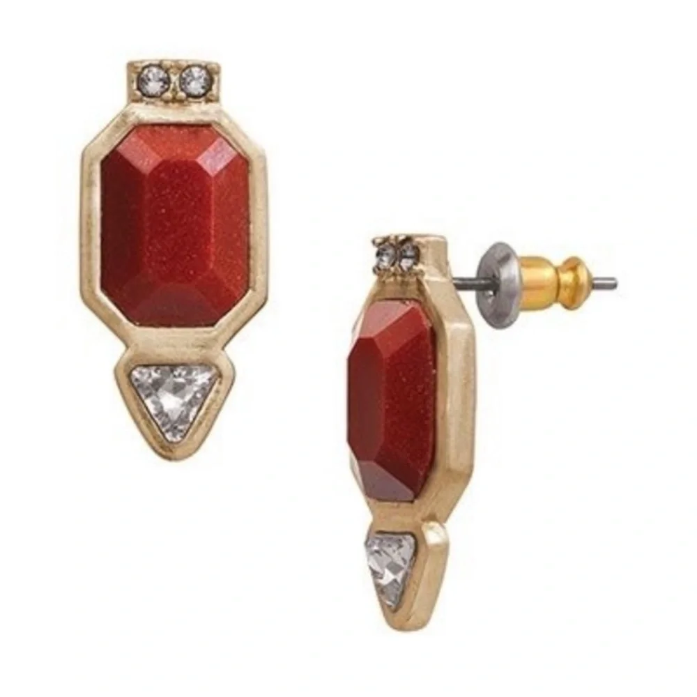 SILPADA Mirage Red Stone Swarovski Crystal Earrings Jewelry - Picture 2 of 3